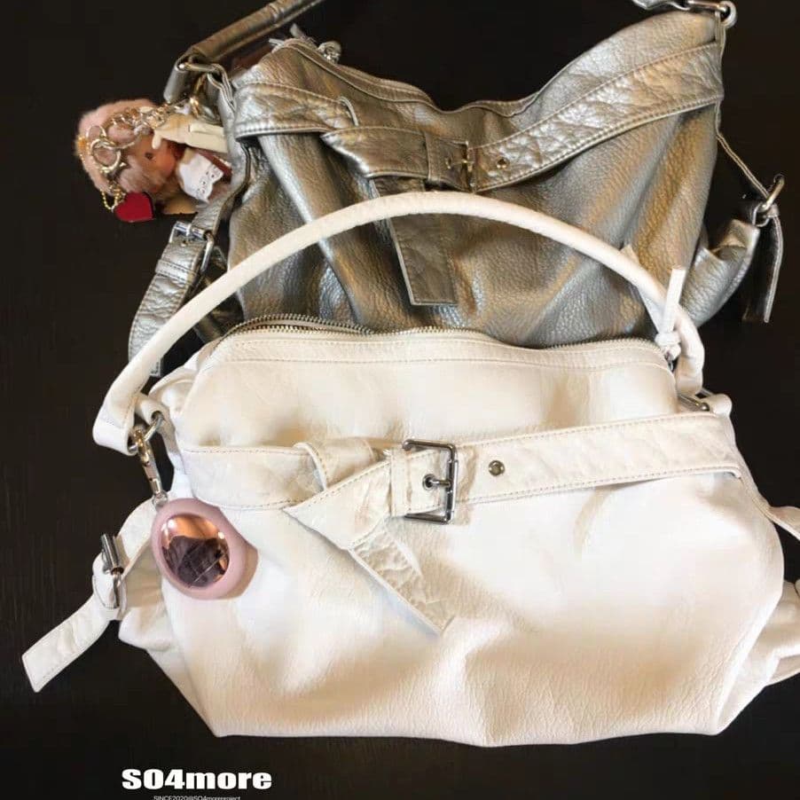 【SO4more】Korean New Style Vintage Distressed Soft Machin Retro Large Capacity Shoulder Crossbody Bag