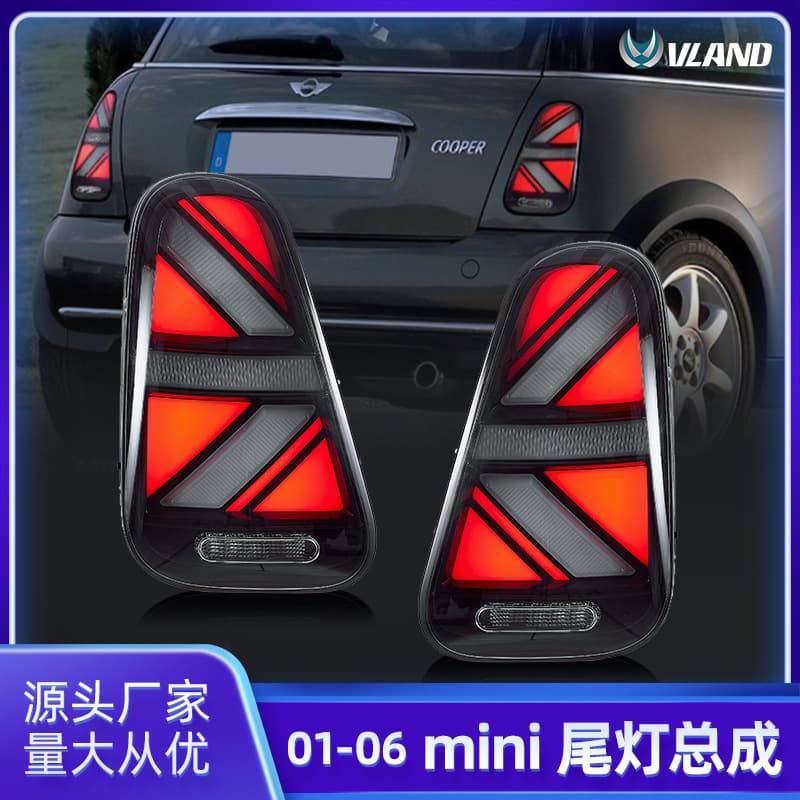 Mini R50 LED Tail Light Assembly 2001-2006 BMW Mini Cooper Modified Rear Tail Lamp with Integrated Turn Signal Automotive Lighting
