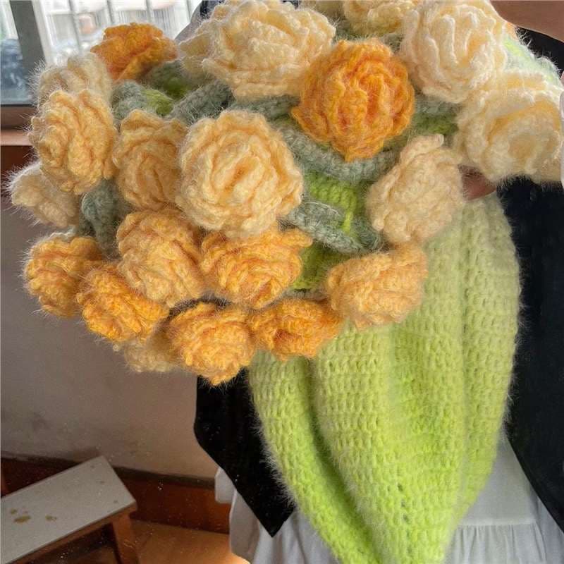 Affordable Light Mist Seven-Star Gradient Blanket, Hand-Crocheted Shawl, DIY Knitting Wool Sweater Scarf Flower Bouquet Blanket Clearance