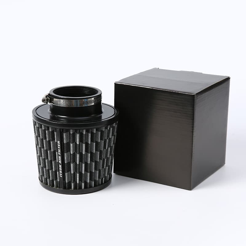 Customized car air filter with mushroom head, engine intake air modification filter, high flow rate filter element.