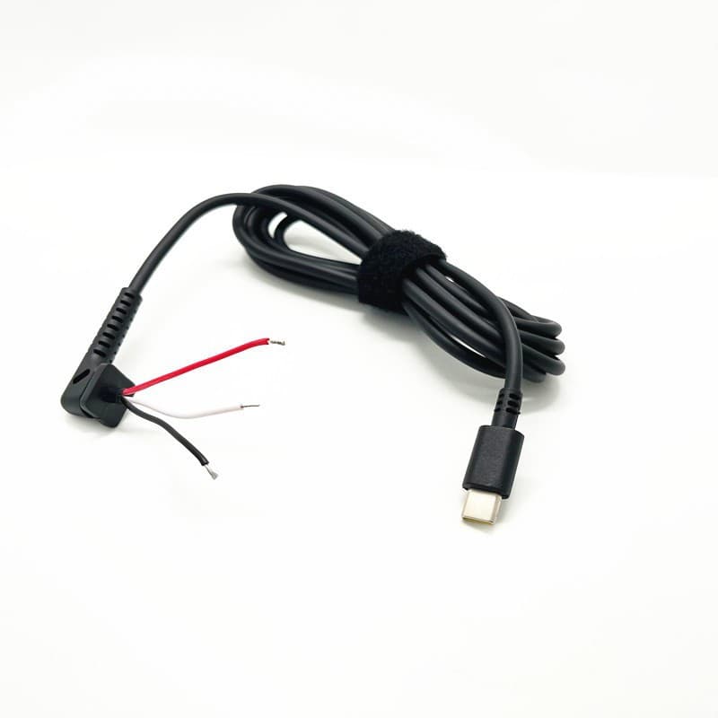 Type-C Single-End Cable 3-Core, Compatible with HP Lenovo Laptops, Power Cable for DIY Fast Charging Repair