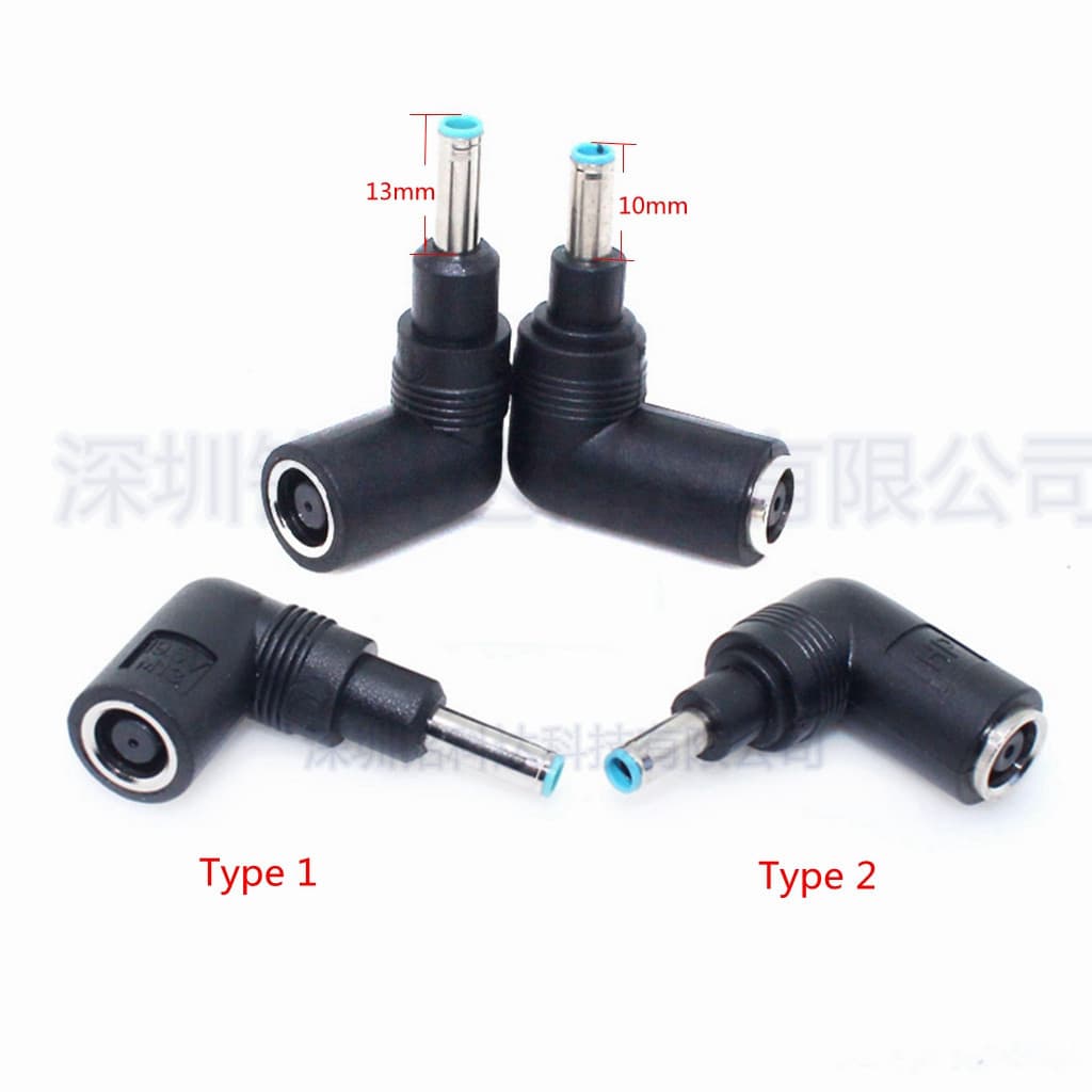 Suitable for HP laptop power adapter cable DC7.4*5.0 female to 4.5*3.0mm male corner type
