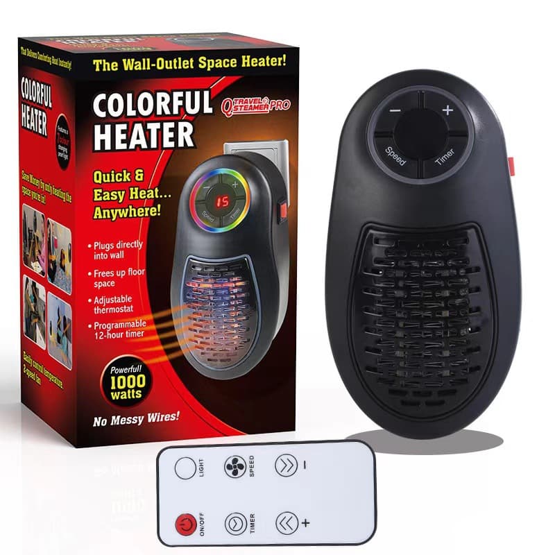 Amazon Hot-Selling Fast Heating Mini PTC Fan Heater Wall-Mounted Electric Heater Plug-In Mini Heater Space Heater