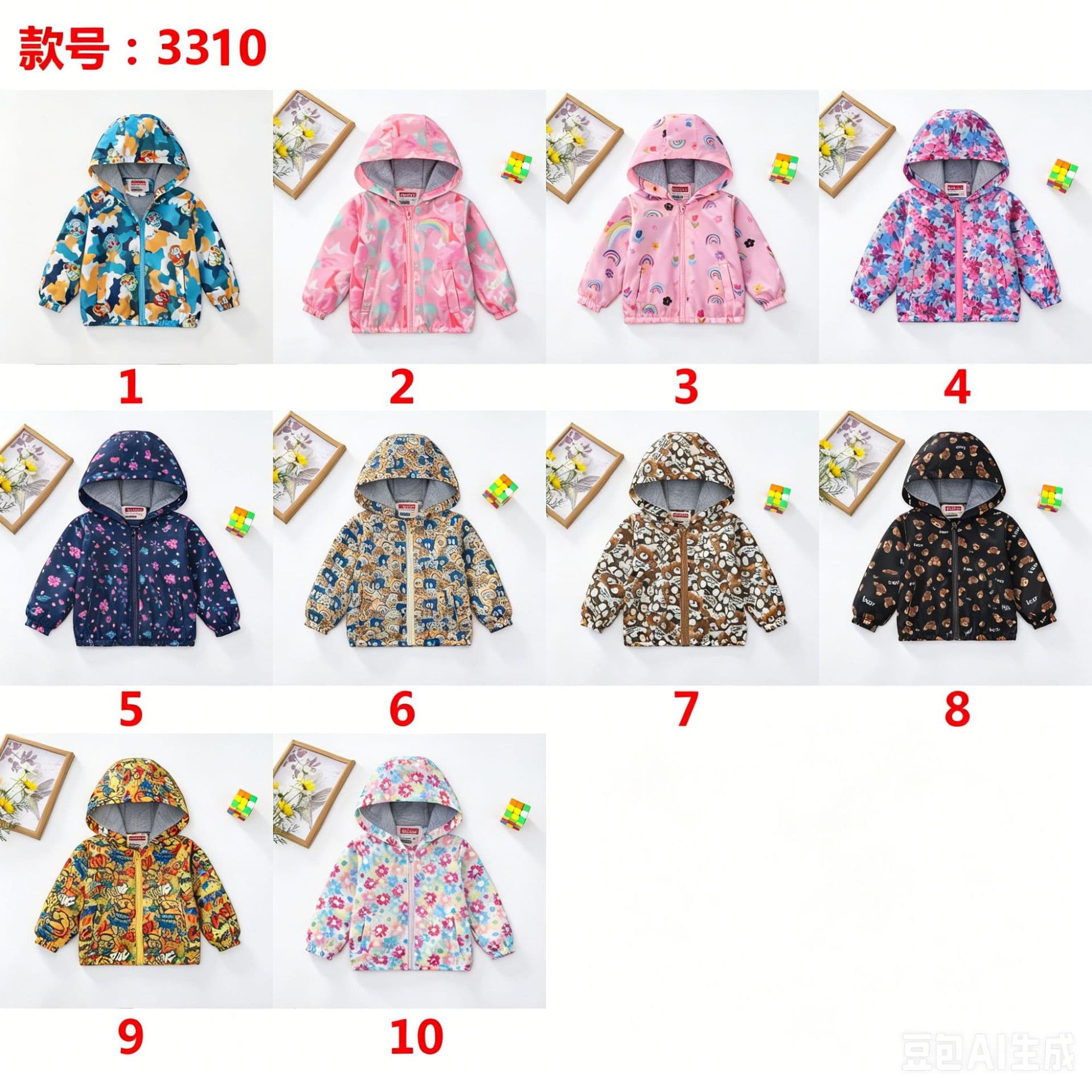Factory Direct Wholesale New Spring/Fall Camouflage Hooded Jacket with Pockets for Boys and Girls Fashion Casual Outerwear
