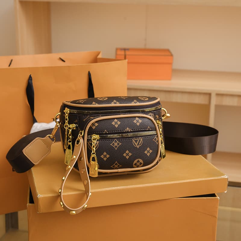 Trendy Crossbody Camera Bag for Women, Large Capacity Multi-Compartment, Luxury Versatile Wide Strap, Wholesale