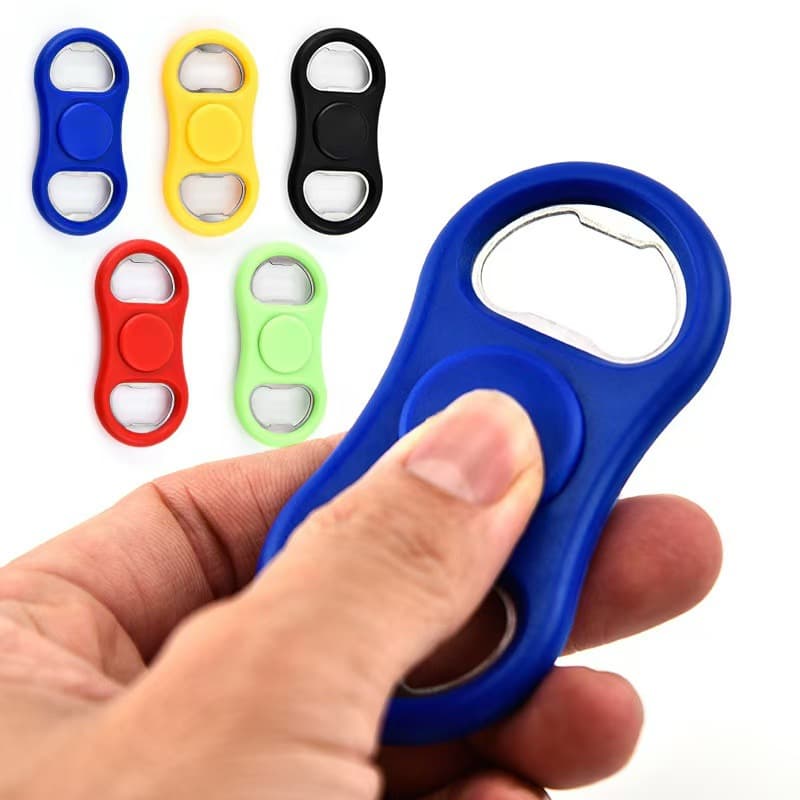 Factory direct sales of patented fidget spinner decompression double-headed beer bottle opener