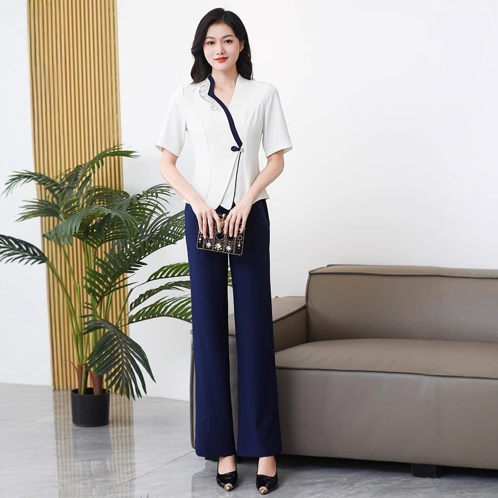 2025 New Style Women's Foot Massage Technician Uniform - High-End Foot Massage Parlor SPA Ear Cleaning Technician Uniform