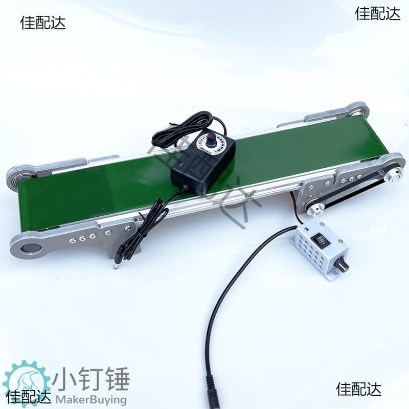 PVC desktop small conveyor belt forward and reverse pause speed adjustment assembly line model science friction DIY