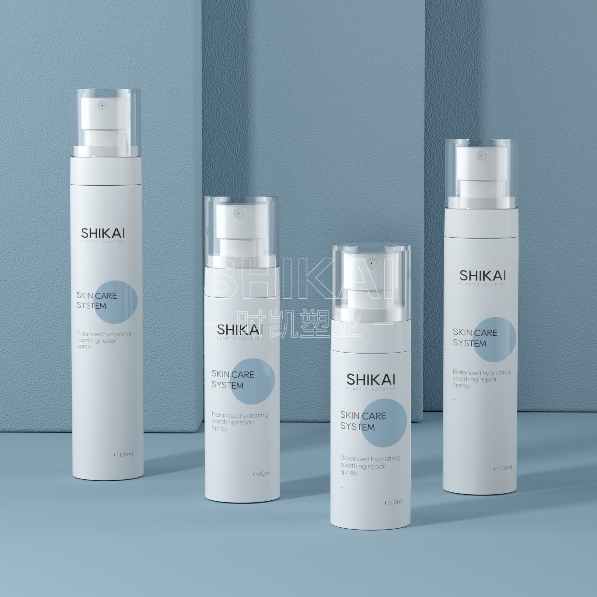 In Stock 60ml 80ml 100ml 120ml Round Press Spray Bottle Toner Fine Mist Refillable Pet Bottle