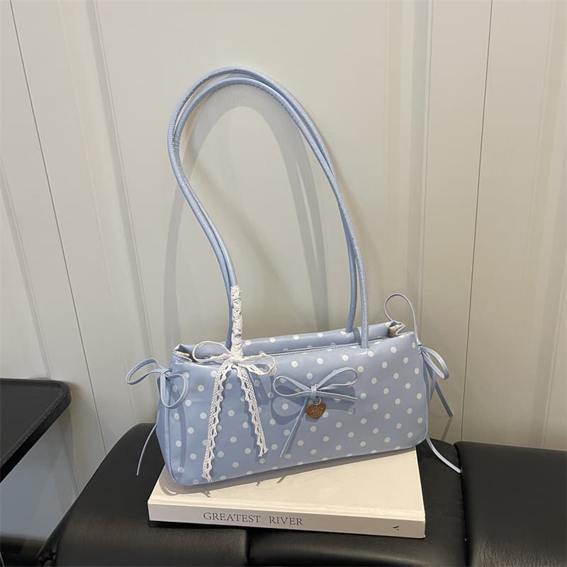 Niche Design Ballet Style Fashion Underarm Bag Women 2026 New Summer Versatile Korean Sweet Polka Dot Shoulder Bag