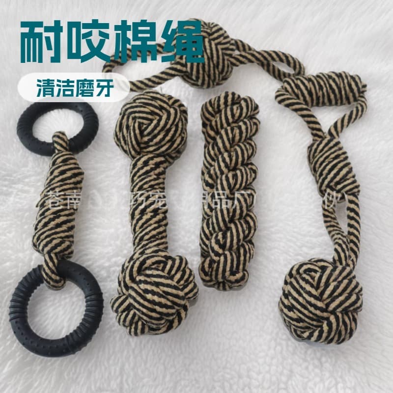 Pet Fun Toy Amazon Hot Selling Large and Small Dog Cleaning Teeth Interactive Toy Dental Chew Resistant Cotton Rope Toy