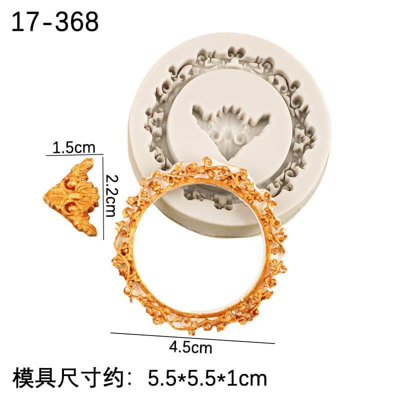 Vintage Lace Wreath Silicone Mold Creative Baking Decoration Chocolate Mold