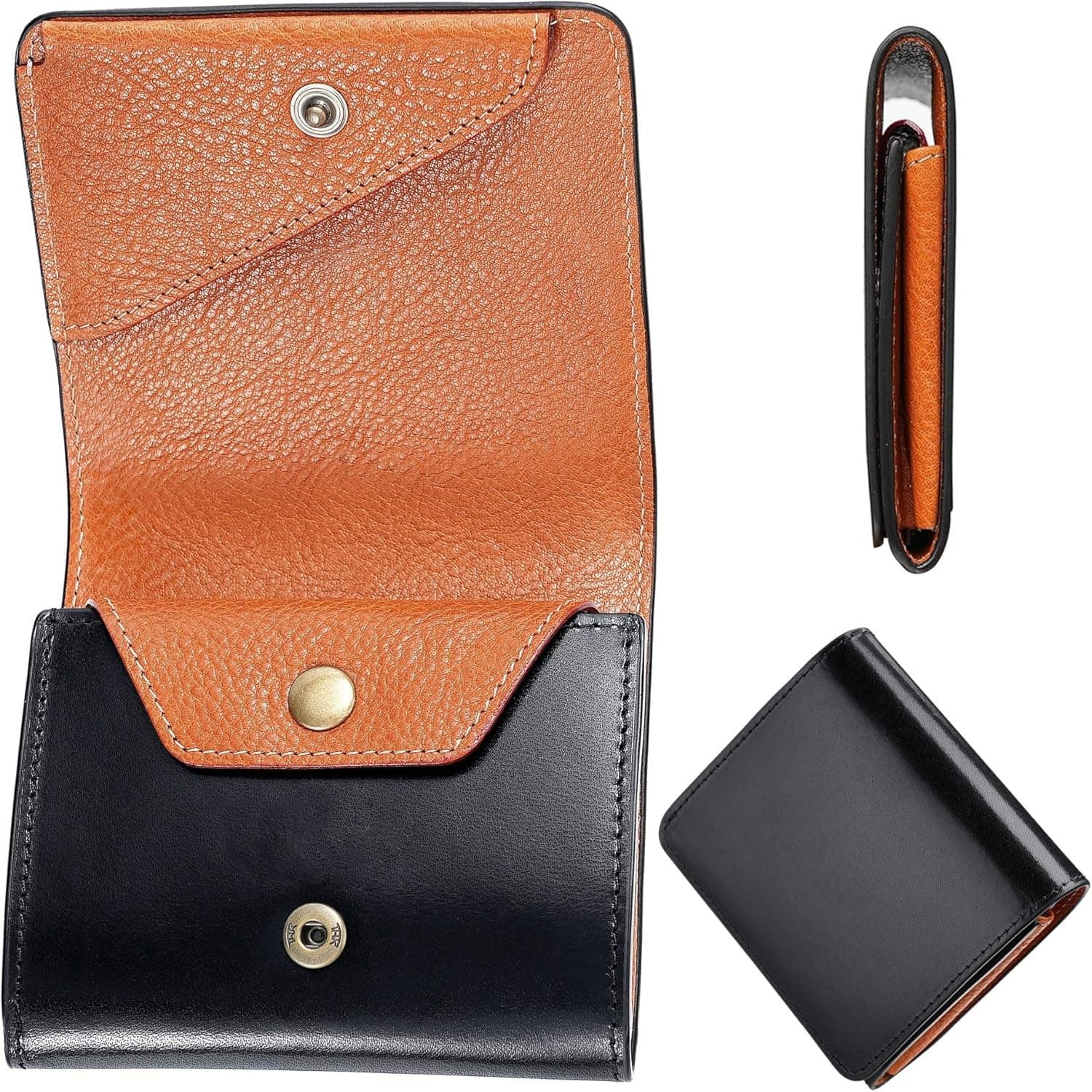 Amazon Japan Genuine Leather Small Wallet Slim Short Wallet Coin Purse Large Capacity Mini Men's Wallet