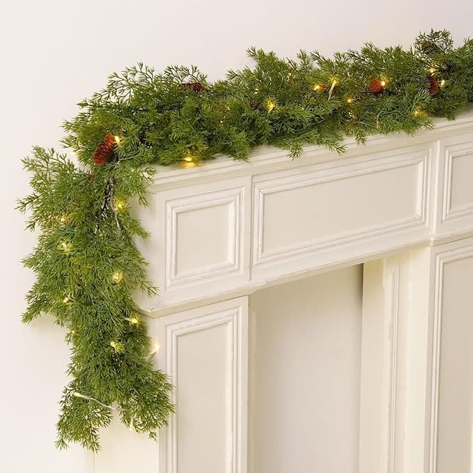 Cross-border Artificial Christmas Pine Branch Pine Cone Vine Home Stair Vine Cabinet Dining Table Decoration Arrangement Ornaments