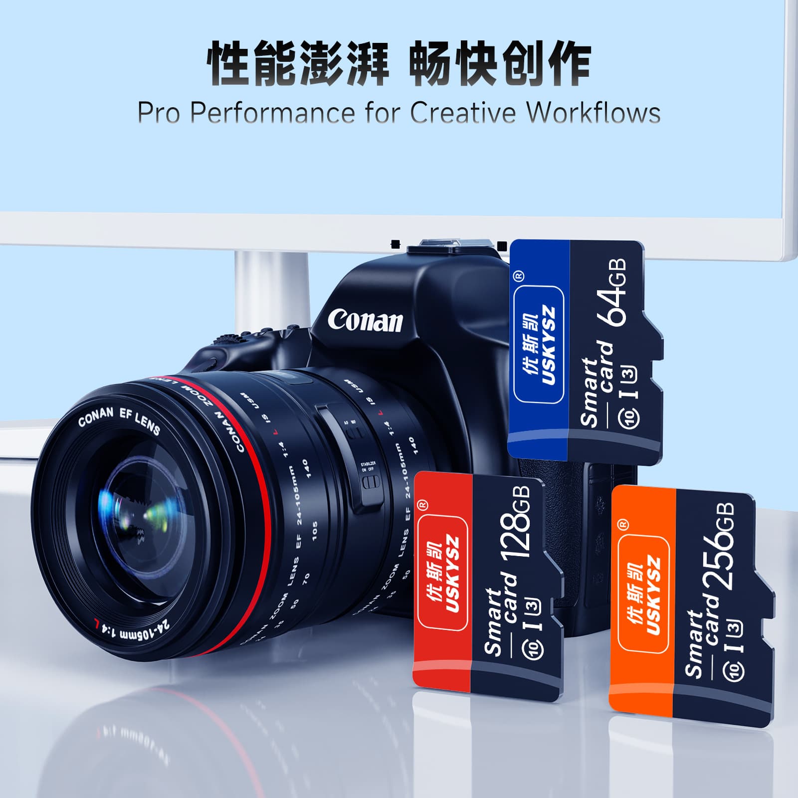 Yousikai 128GB Ultra High Speed Dash Cam 64GB Memory Card Surveillance Camera Custom TF Card