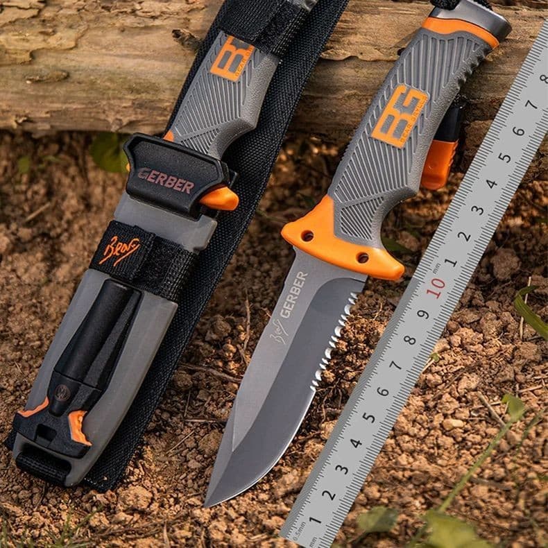 Cross-border Outdoor Survival Tactical Knife Wilderness Survival Portable Fishing Self-defense Multifunctional High Hardness K Sheath Small Straight Knife