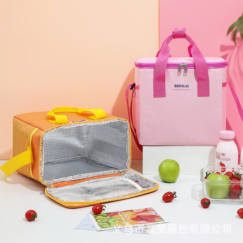 Large Picnic Insulated Bag, Aluminum Foil Insulated Lunch Box Bag, Cold-Keeping Fresh Bento Bag, Outdoor Ice Bag Lunch Bag