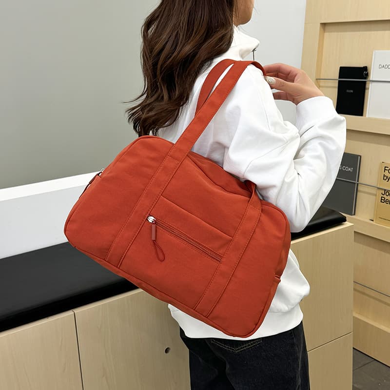 Korean Casual Lightweight Nylon Handbag Tote Bag Large Capacity Women's Niche Short Trip Shoulder Bag
