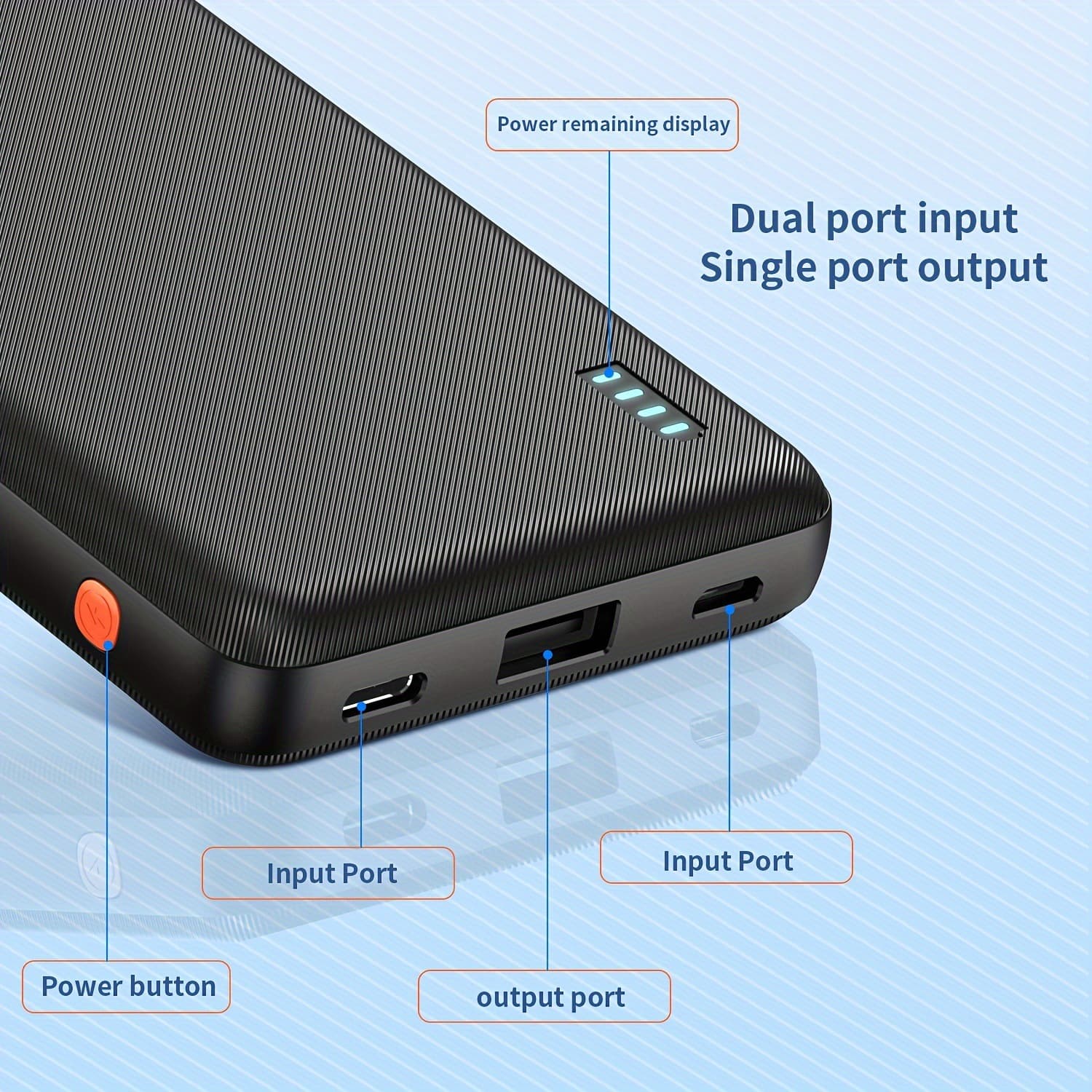 10000mAh Portable Power Bank with LED Power Display