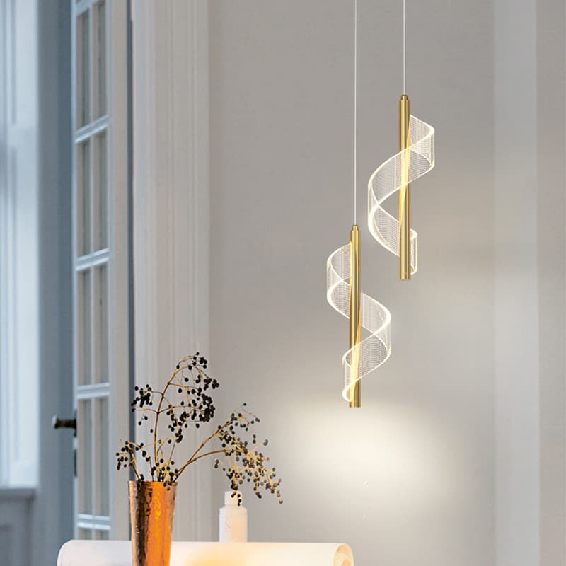 Nordic Minimalist Restaurant Light Fixture, Trendy Luxury Living Room Background Wall Pendant Light, Cross-Border Creative Bedside Hanging Lamp