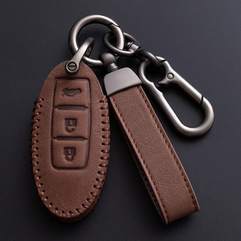 Compatible with 21 Infiniti QX50 Key Case QX50L QX70 New Q70L QX60 Premium Genuine Leather Key Cover with Clip