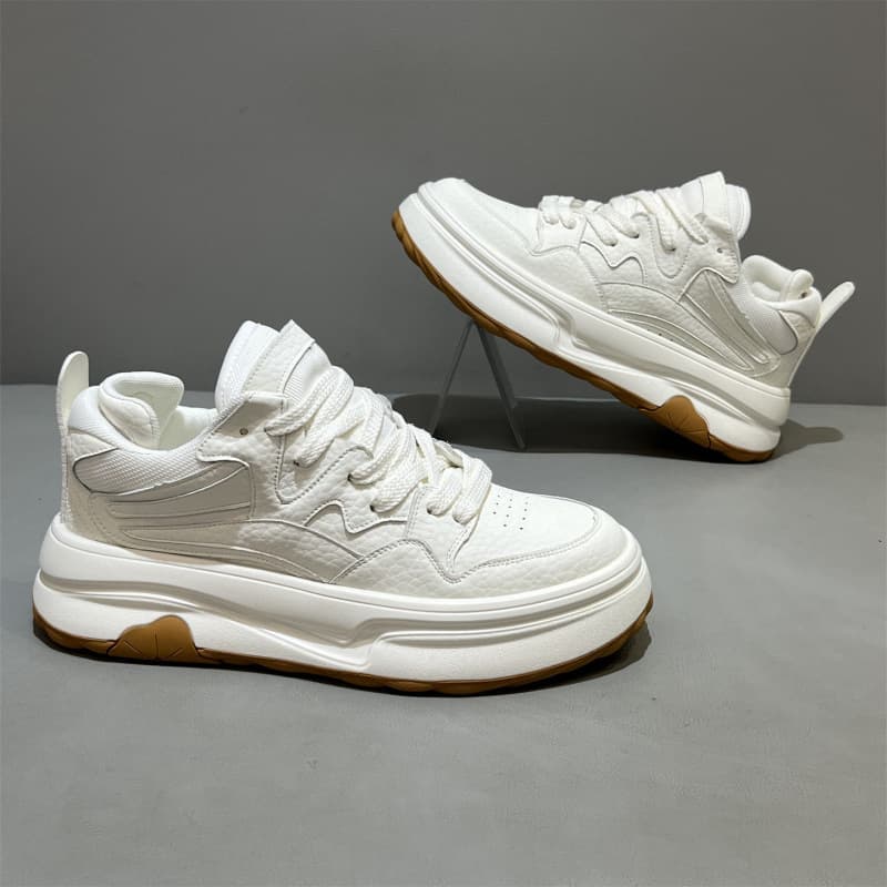 Men's Shoes 2026 Spring New Fashion Versatile Thick Sole Heightening White Sneakers Youth Trendy Sports Casual Skate Shoes
