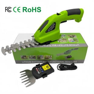 Electric Hedge Trimmer, 2-in-1 Cordless Pruning Shears, Lithium-Ion One-Hand Hedge Trimmer, Garden Tool