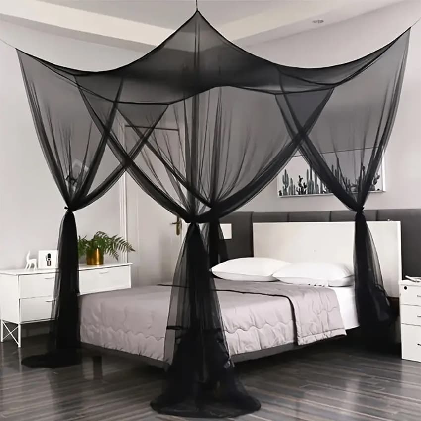 Square Mosquito Net Simple Large Four-Door Mosquito Net Square Top Mosquito Net Extra Tall Outdoor Mosquito Net Insect-Proof