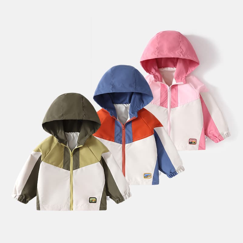 Casual Hooded Jacket Autumn Clothes for Baby Boys Toddler Jacket Children's Coat Polyester Fiber Safe for Kids Ages 3 to 8