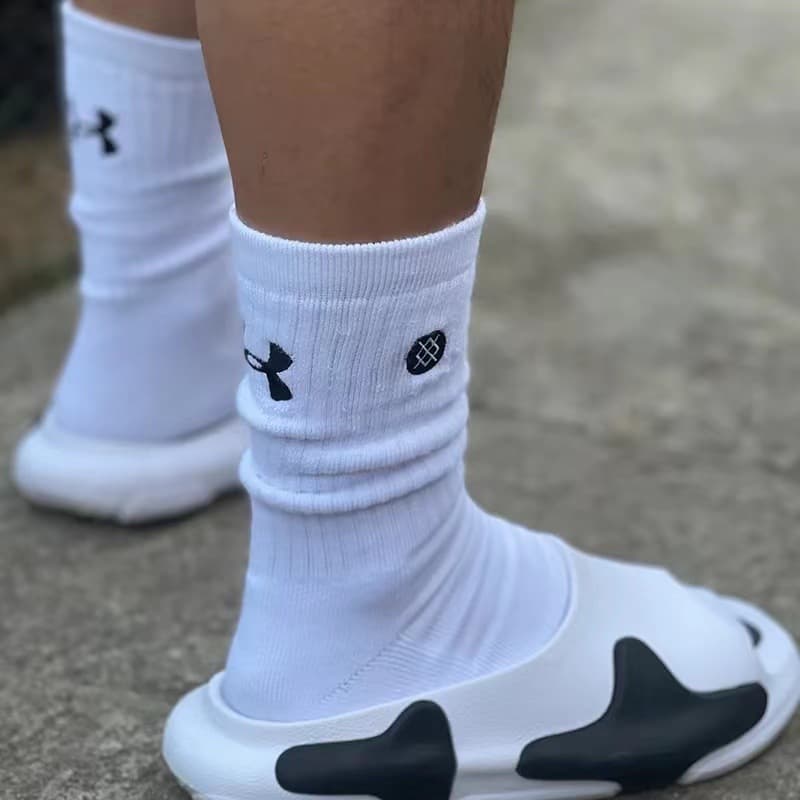 NBA Basketball Socks UA Men's Long High-Top Player Edition Towel Socks for Practical Training, Sweat-Absorbing, Anti-Slip Elite Socks