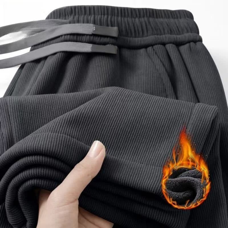 Source Factory Autumn Winter Loose Men's Nine-Tenths Pants Casual Pants Cuffed Corduroy Durable Work Site Fashion
