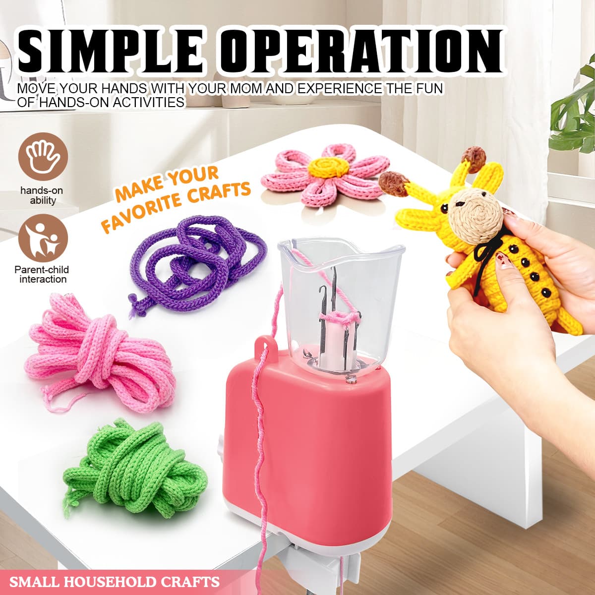 DIY Electric Rope Braiding Machine Household Handcrafted Cord Weaver for Necklace Jewelry Making Tool Wire Winder