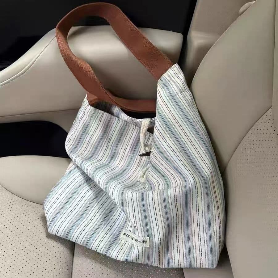 Large capacity commuter single-shoulder tote canvas bag for women, 2024 new summer fashion casual underarm bag