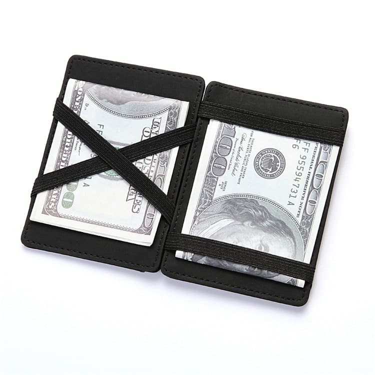 Cross-border PU Creative Magic Wallet Flip Card Case for Men and Women Zipper Coin Purse Short Wallet Wholesale