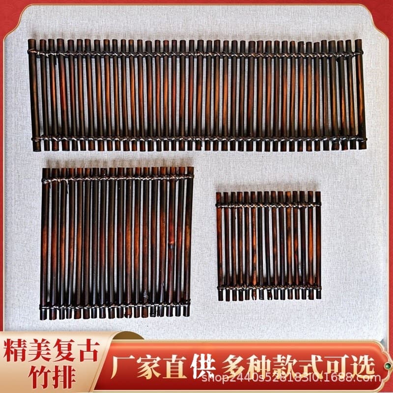Handmade Japanese multi-purpose bamboo sashimi platter, sushi plate, barbecue plate, pot mat and coaster, insulated bamboo tea mat