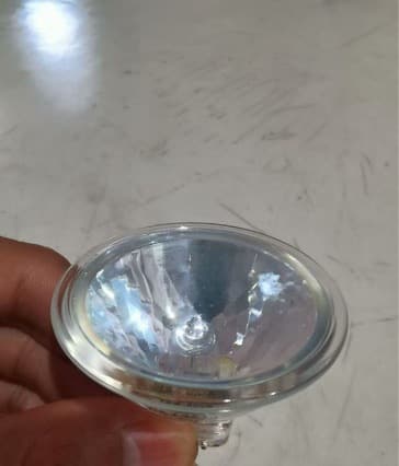 GE USA Imported MR16 Halogen Lamp Cup with Glass Cover, Narrow Beam 8 Degrees, 12V 20W