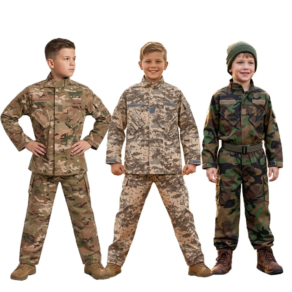 Children's outdoor sports military fans mountaineering clothing dance performance military uniforms mountaineering clothing outdoor camping camouflage mountaineering clothing