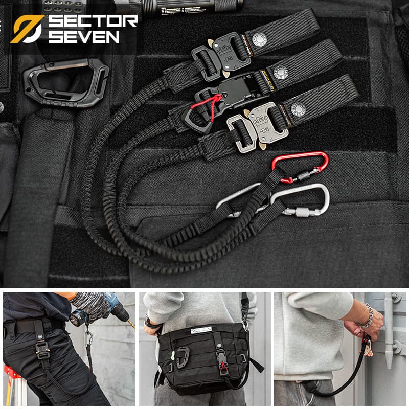 Zone 7 functional tool cord equipment lanyard phone anti-loss anti-drop hook backpack pants decorative tether
