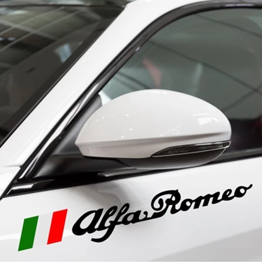 Cross-border New Car Sticker Italian Color Door Reflective Car Sticker Flag Color English Sticker 50cm Long Tricolor Car Sticker