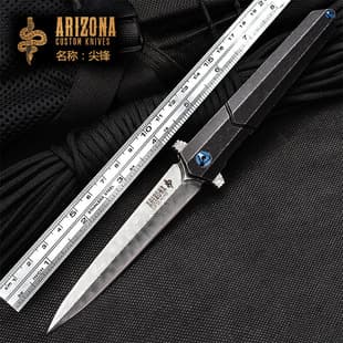 High Hardness Stainless Steel Folding Knife, Portable Outdoor Survival Tactical Knife, Aluminum Alloy Handle, Sharp Fruit Knife