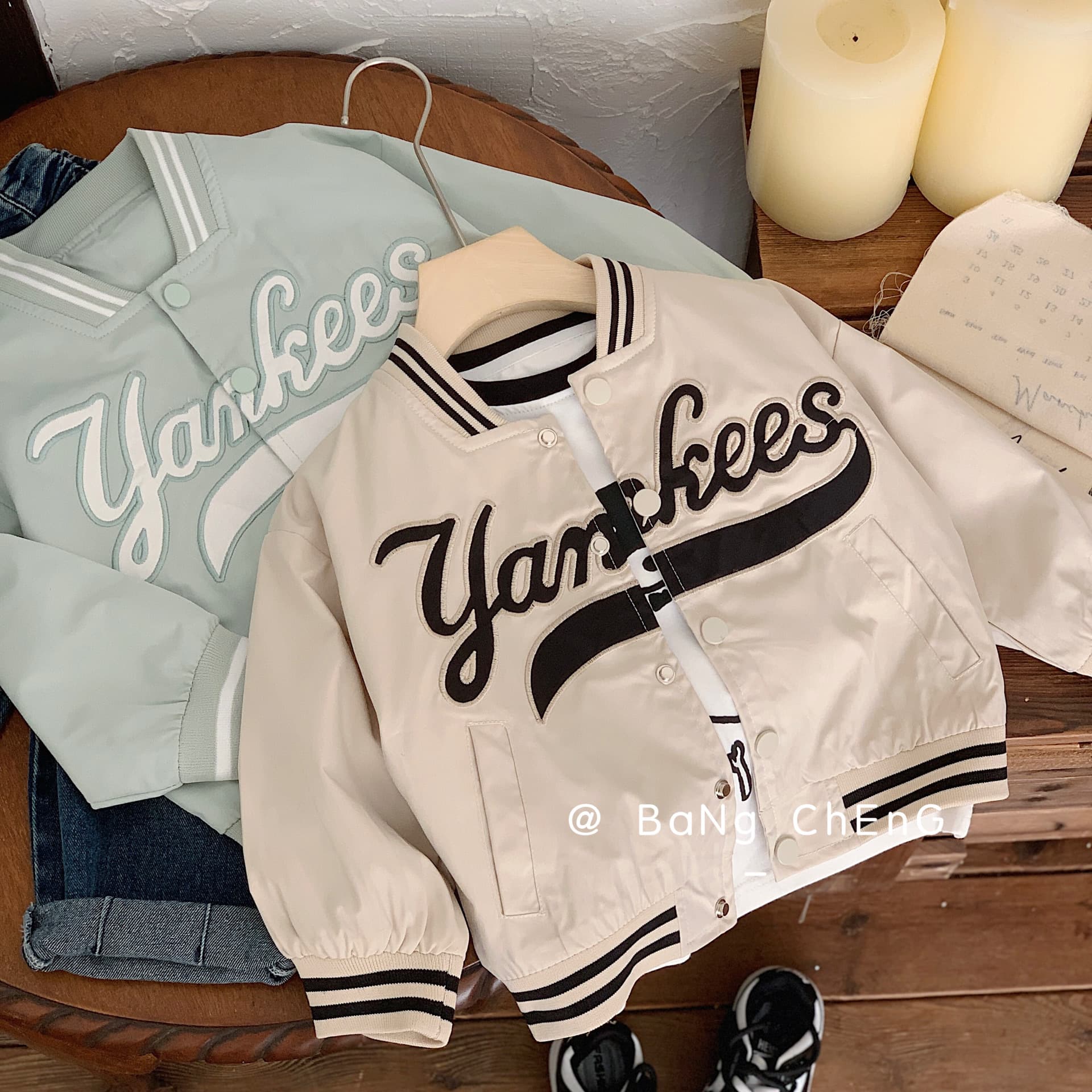 Children's Coat Bangcheng 2025 Autumn Unisex Kids Embroidered Letter New Letter Jacket Casual Cardigan G0038