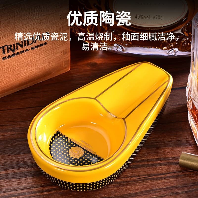 Cigar Ashtray Large Diameter Ceramic Ashtray Creative Single Cigar Ashtray Smoking Set