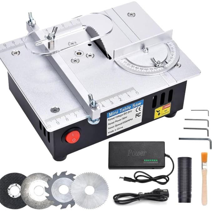Cross-border desktop mini table saw 2-inch aluminum alloy mini electric saw small desktop cutting machine small table saw mini