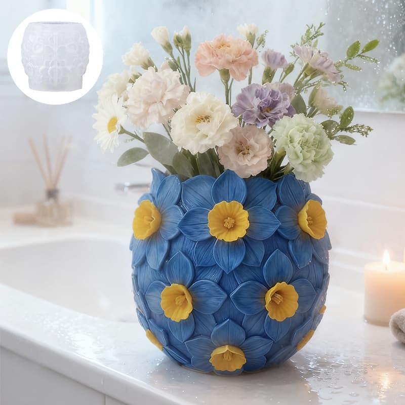 Printing point DIY drip film with aromatherapy candle cup vase storage silicone mold narcissus plaster cup grinding tool