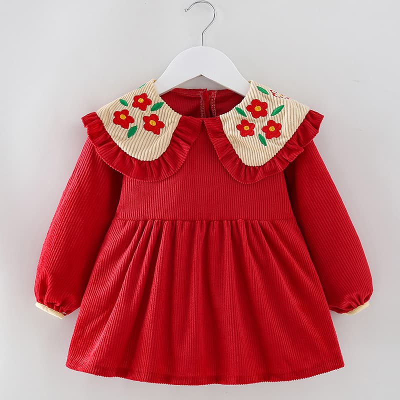 Baby Girl Smock Little Princess Outerwear Stylish Apron Autumn Winter Kids Mealtime Bib Infant Waterproof Anti-Dirt Feeding Bib