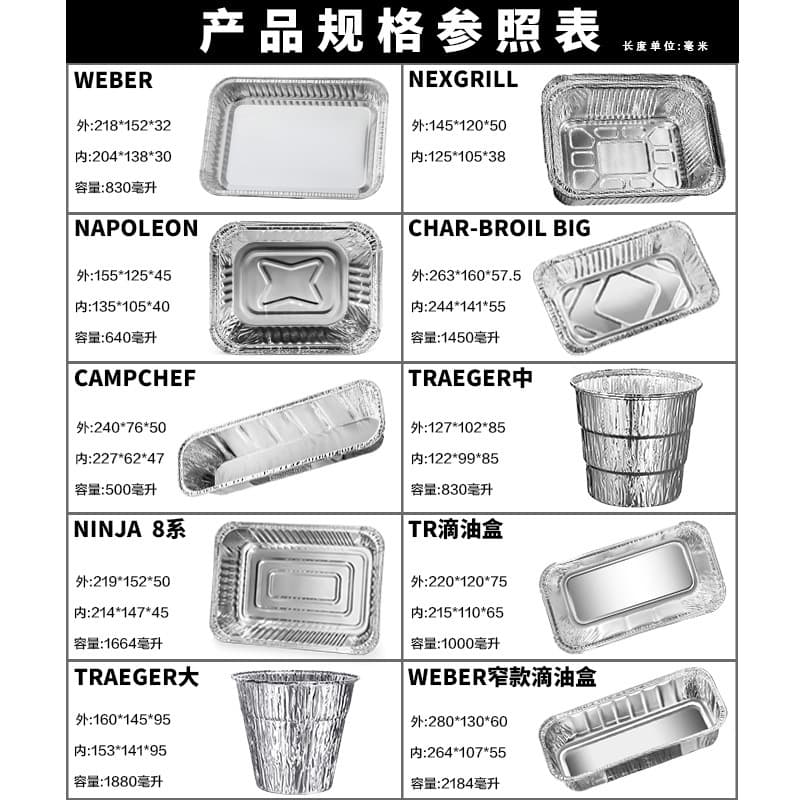 Aluminum grease cup liners, designed for cross-border bestsellers