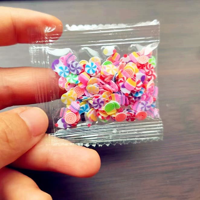 3g bag of sequined soft clay ice cubes milk tea cup material package nano glue fruit slices candy granules cream glue accessories