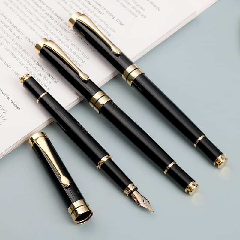 Wholesale metal pens, business gift pens, calligraphy practice pens for primary school students, laser engraving logos