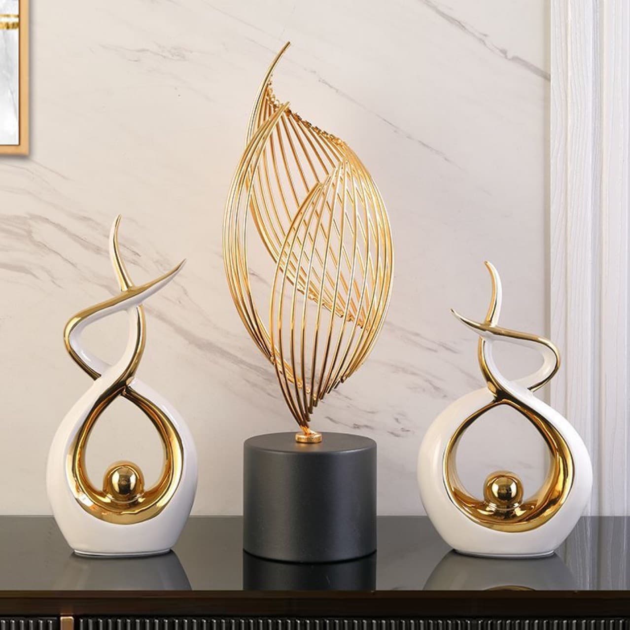 Light Luxury Modern Feng Shui Ornament for Living Room, Wine Cabinet, Entryway, TV Cabinet, Office, Bookshelf, Housewarming Gift