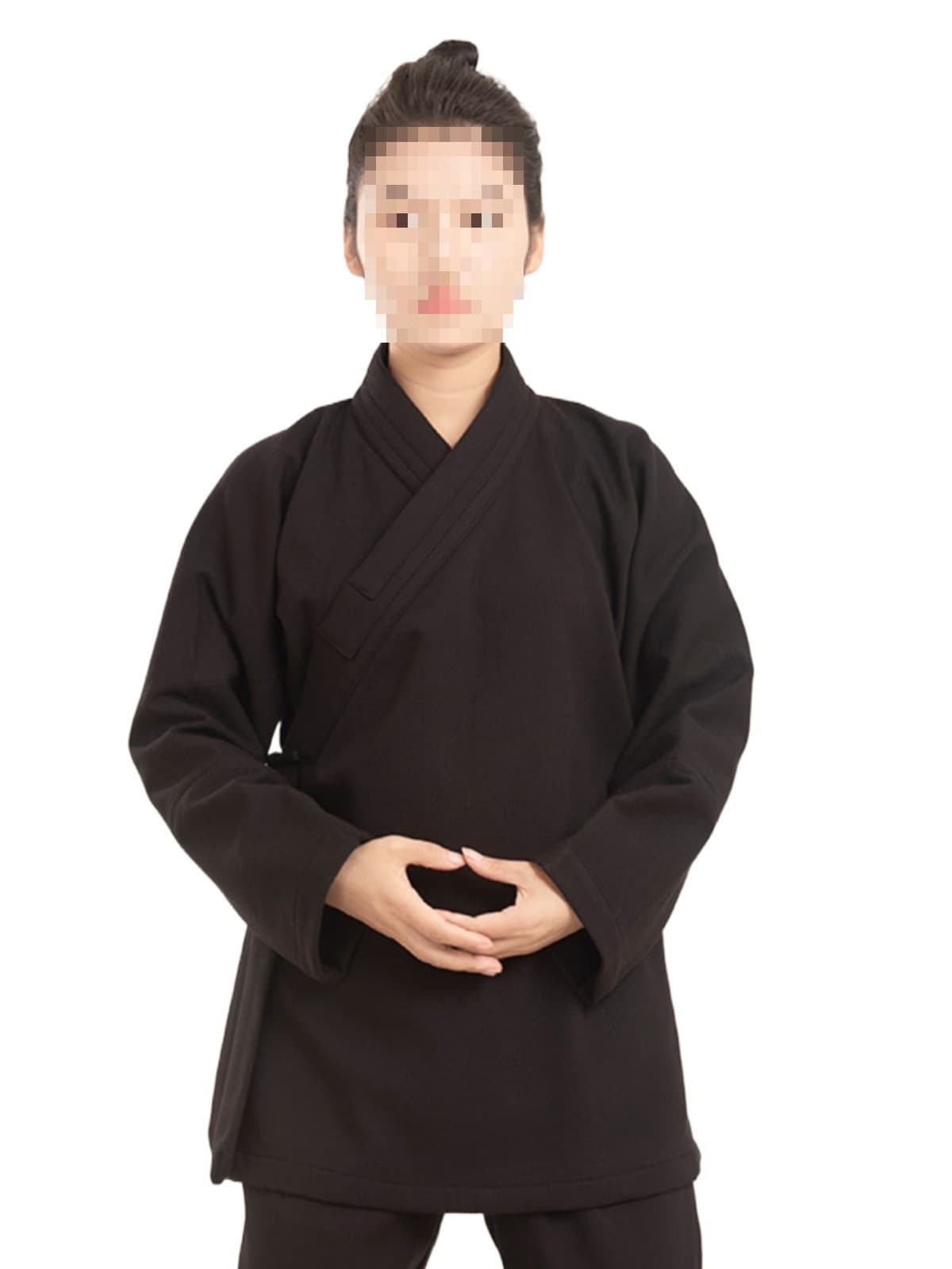Wudang Mountain Autumn Winter Thickened Traditional Diagonal Front Lapel Three Pure Ones Collar Taoist Robe Male Priest Clothing Female Fleece-Lined Warm Taoist Uniform